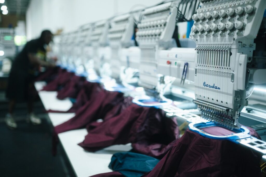 Embroidered polo produced in-house at From The Ashes Naples
